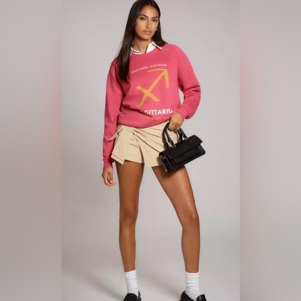 Anthropologie The Zodiac Sweatshirt by Catherine O'Sullivan Sagittarius